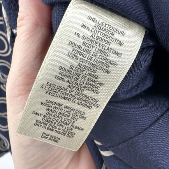 Juicy Couture Jacket Womens Medium Navy Blue Taupe Geometric Pattern - Picture 7 of 9